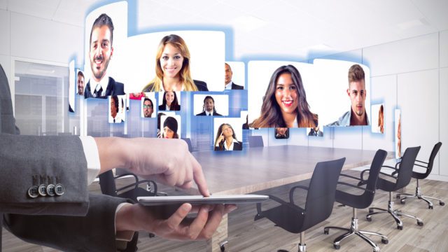 Videoconference business team