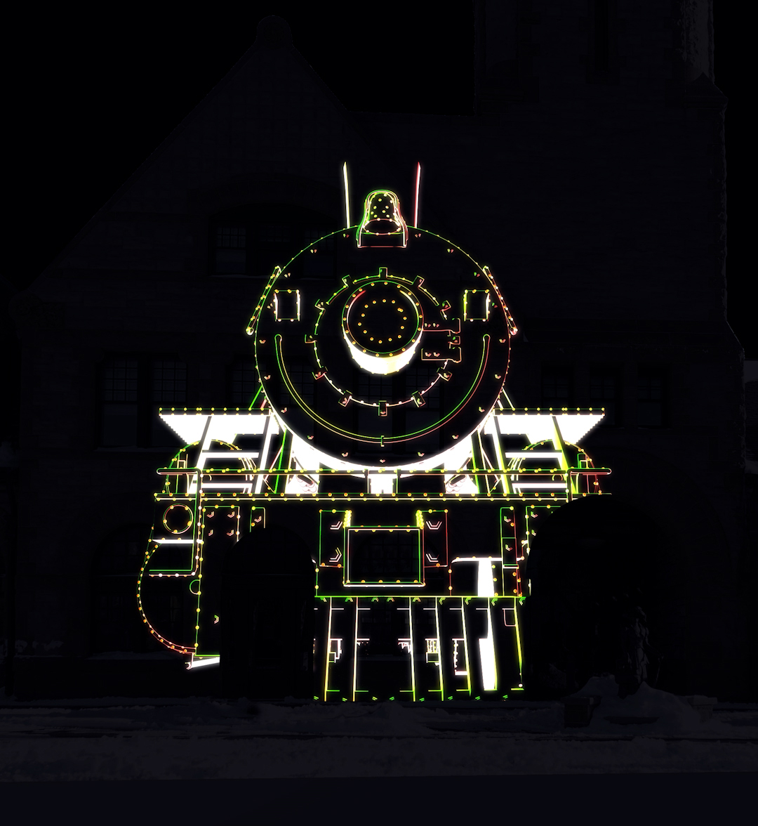 Alt Ethos Projection Mapping train