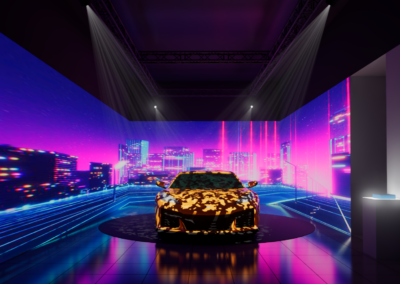 Alt Ethos Projection Mapping Car Showroom City projection